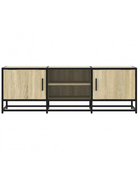 Mobile TV Rovere Sonoma 120x35x41cm Legno Multistrato e Metallo