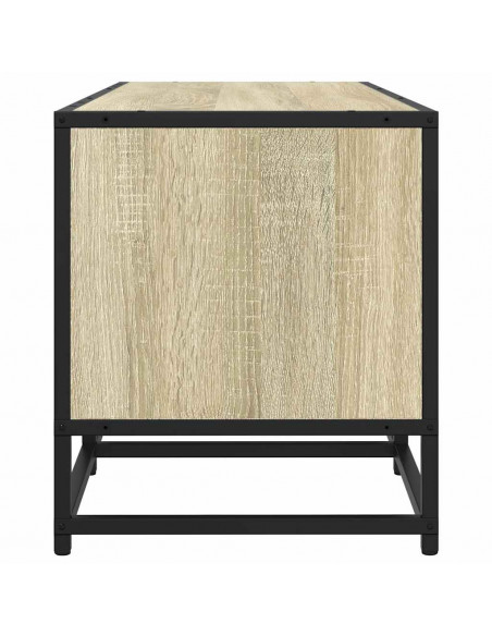 Mobile TV Rovere Sonoma 120x35x41cm Legno Multistrato e Metallo