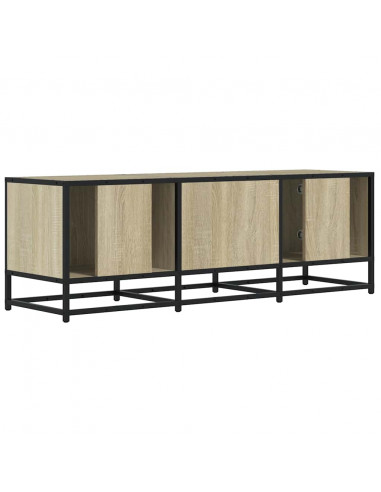 Mobile TV Rovere Sonoma 120x35x41cm Legno Multistrato e Metallo