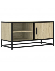 Mobile TV Rovere Sonoma 80x34,5x40 cm Legno Multistrato Metallo