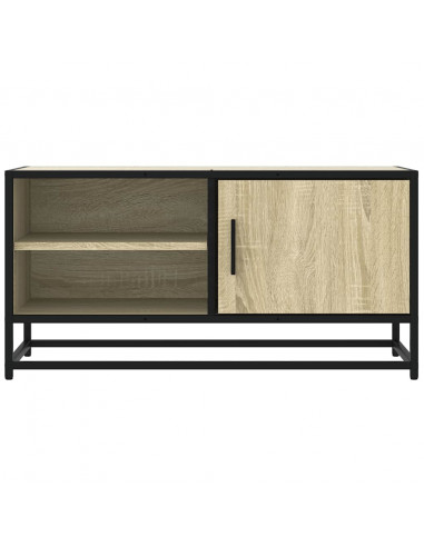 Mobile TV Rovere Sonoma 80x34,5x40 cm Legno Multistrato Metallo