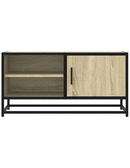 Mobile TV Rovere Sonoma 80x34,5x40 cm Legno Multistrato Metallo