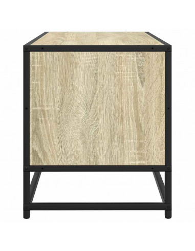 Mobile TV Rovere Sonoma 80x34,5x40 cm Legno Multistrato Metallo