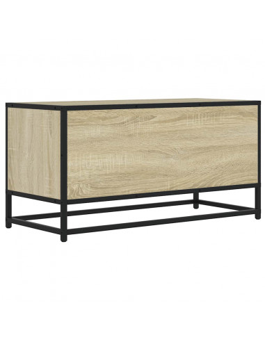 Mobile TV Rovere Sonoma 80x34,5x40 cm Legno Multistrato Metallo