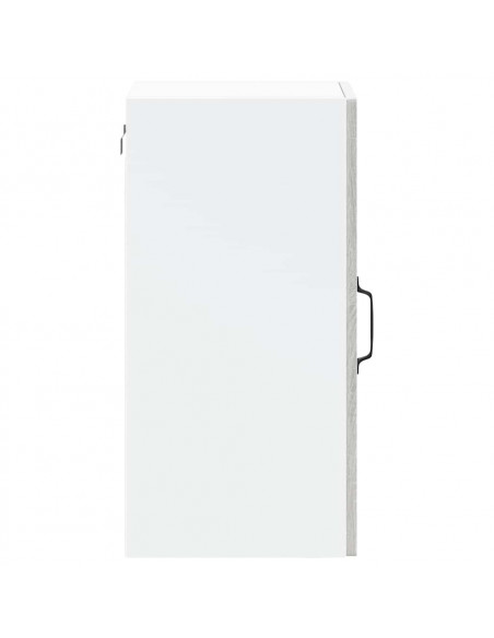 Pensile da Cucina con Porta in Vetro Kalmar Grigio Sonoma