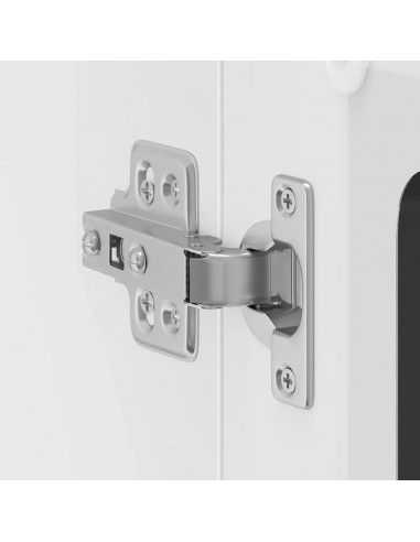 Pensile da Cucina con Porta in Vetro Kalmar Nero Truciolato