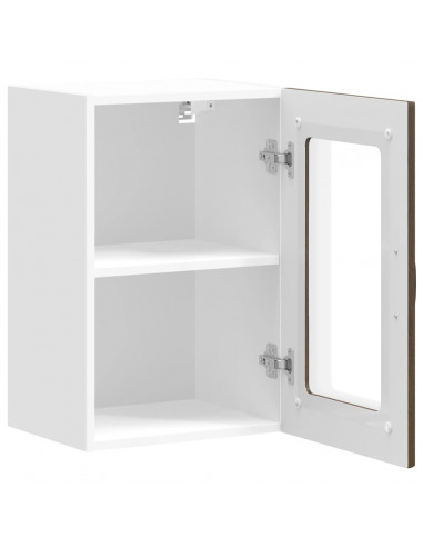 Pensile da Cucina con Porta in Vetro Kalmar Rovere Marrone