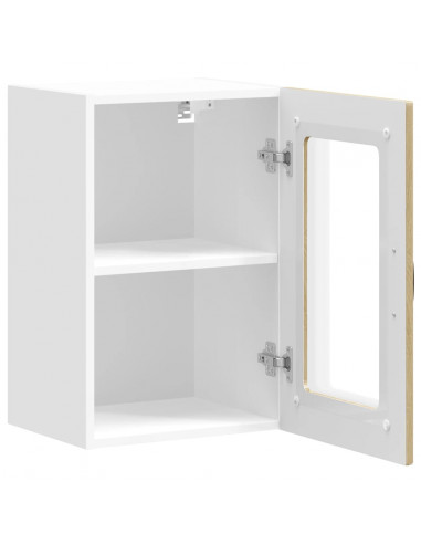 Pensile da Cucina con Porta in Vetro Kalmar Rovere Sonoma