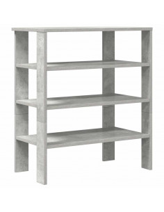Scarpiera Grigio Cemento 61x32x70 cm in Legno Multistrato