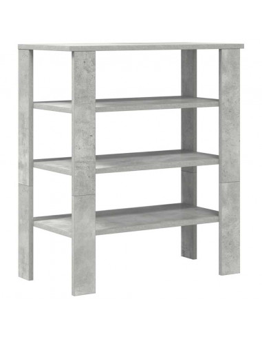 Scarpiera Grigio Cemento 61x32x70 cm in Legno Multistrato