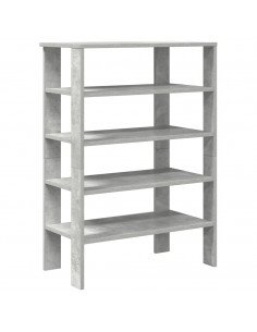 Scarpiera Grigio Cemento 61x32x87,5 cm in Legno Multistrato