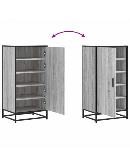 Scarpiera Grigio Sonoma 48x38x97,5 cm in Legno Multistrato