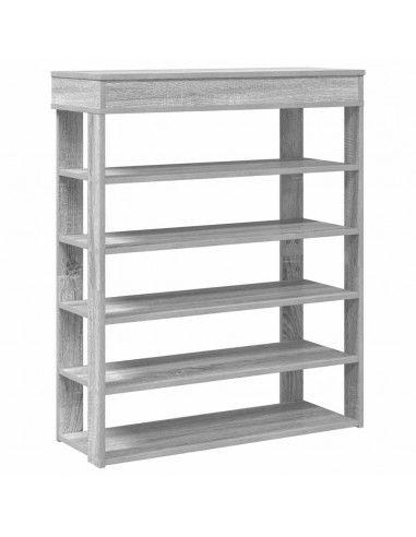 Scarpiera Grigio Sonoma 80x30x98 cm in Legno Multistrato