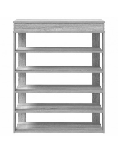 Scarpiera Grigio Sonoma 80x30x98 cm in Legno Multistrato