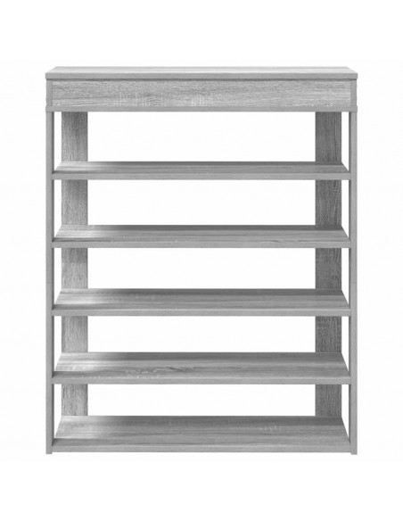 Scarpiera Grigio Sonoma 80x30x98 cm in Legno Multistrato