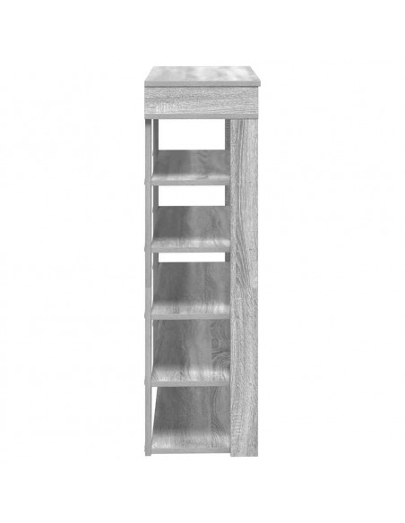 Scarpiera Grigio Sonoma 80x30x98 cm in Legno Multistrato