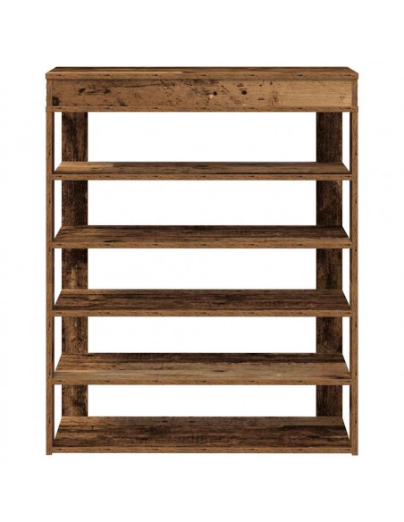 Scarpiera Legno Antico 80x30x98 cm in Legno Multistrato