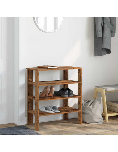 Scarpiera Legno Vecchio 61x32x70 cm in Truciolato
