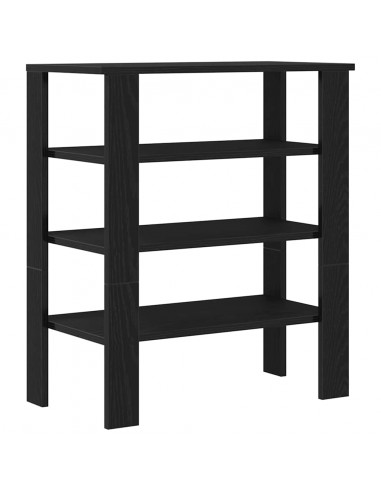 Scarpiera Nera 61x32x70 cm in Truciolato