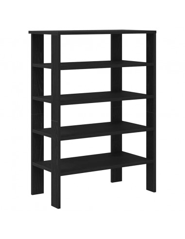 Scarpiera Nera 61x32x87,5 cm in Truciolato