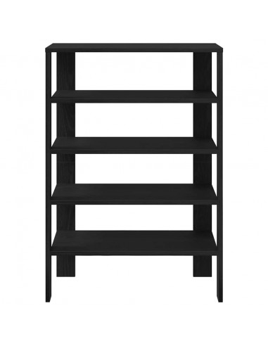 Scarpiera Nera 61x32x87,5 cm in Truciolato