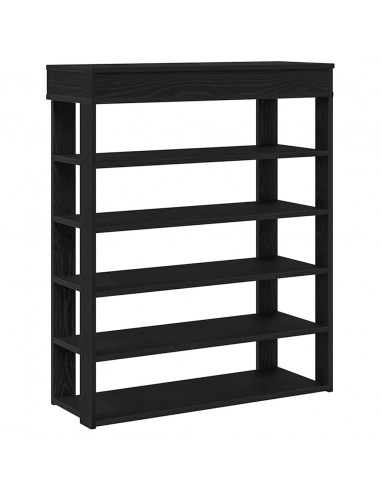 Scarpiera Nera 80x30x98 cm in Legno Multistrato