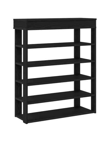 Scarpiera Nera 80x30x98 cm in Legno Multistrato