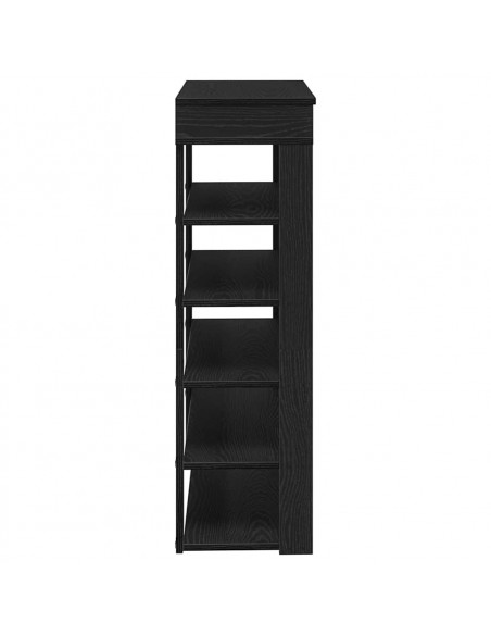 Scarpiera Nera 80x30x98 cm in Legno Multistrato