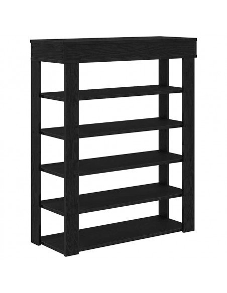 Scarpiera Nera 80x30x98 cm in Legno Multistrato