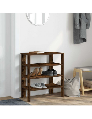 Scarpiera Rovere Fumo 61x32x70 cm in Legno Multistrato