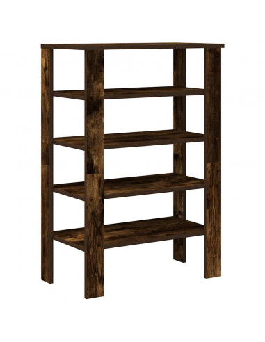 Scarpiera Rovere Fumo 61x32x87,5 cm in Legno Multistrato
