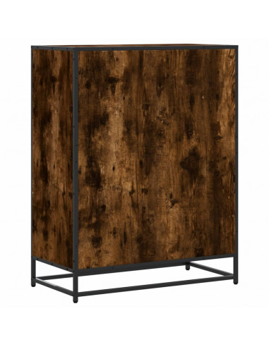 Scarpiera Rovere Fumo 75x38x97,5 cm Legno Multistrato Metallo