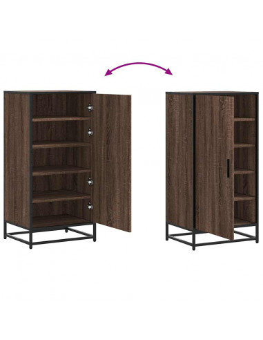 Scarpiera Rovere Marrone 48x38x97,5 cm in Legno Multistrato