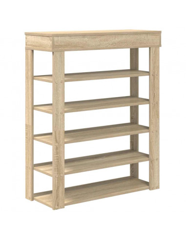 Scarpiera Rovere Sonoma 80x30x98 cm in Legno Multistrato