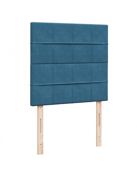 Struttura Letto Pouf con Materassi 100x200 cm Velluto