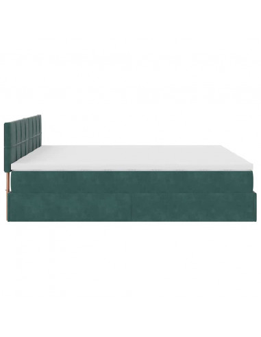 Struttura Letto Pouf con Materassi 160x200 cm Velluto
