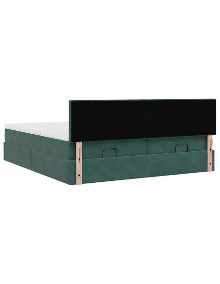 Struttura Letto Pouf con Materassi 180x200 cm Velluto