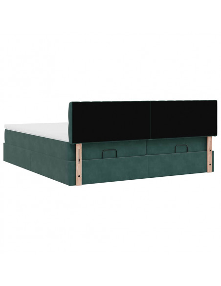 Struttura Letto Pouf con Materassi 180x200 cm Velluto