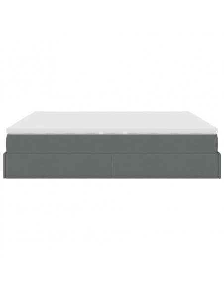 Struttura Letto Pouf con Materassi 200x200 cm in Tessuto