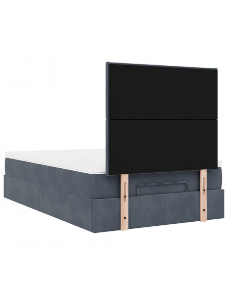 Struttura Letto Pouf con Materassi 80x200 cm Velluto