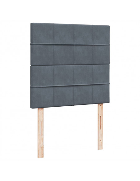 Struttura Letto Pouf con Materassi 90x190 cm in Velluto