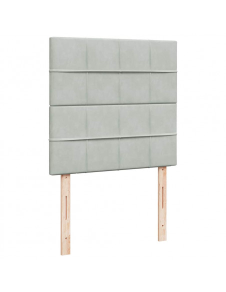 Struttura Letto Pouf con Materassi 90x200 cm in Velluto