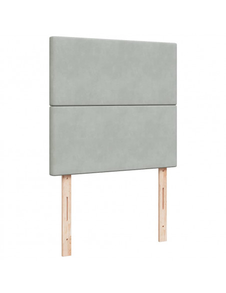 Struttura Letto Pouf con Materassi 90x200 cm in Velluto