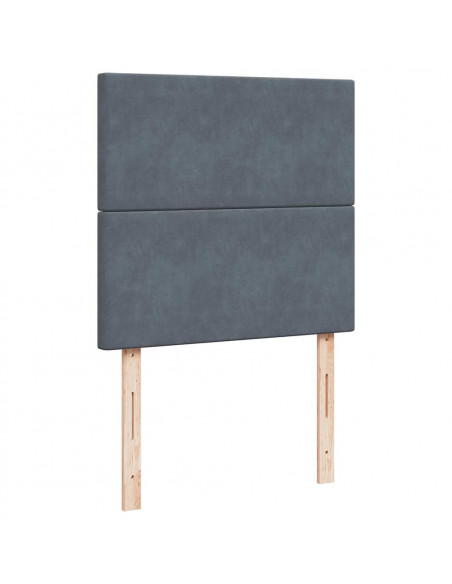 Struttura Letto Pouf con Materassi 90x200 cm in Velluto