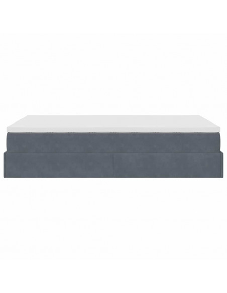 Struttura Letto Pouf con Materasso 120x200 cm Velluto