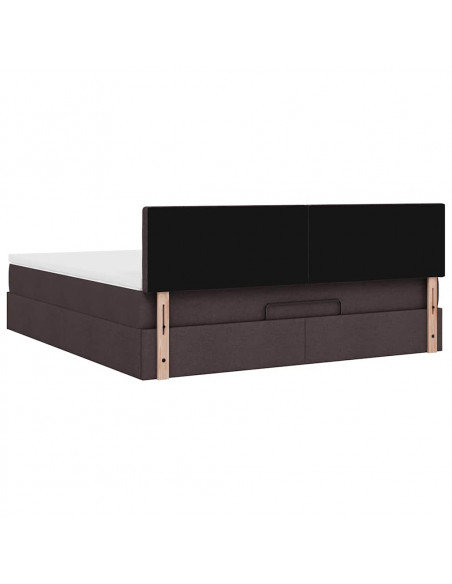 Struttura Letto Pouf con Materasso 160x200 cm in Tessuto