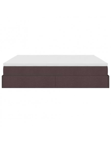 Struttura Letto Pouf con Materasso 160x200 cm in Tessuto