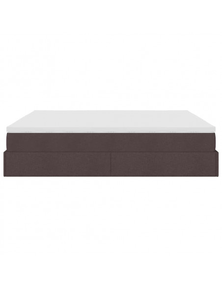 Struttura Letto Pouf con Materasso 180x200 cm in Tessuto