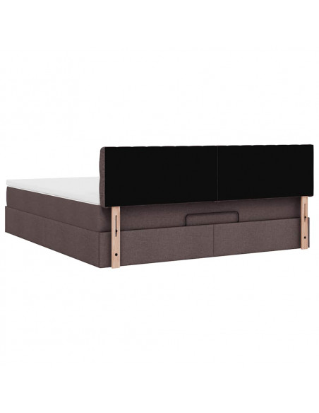 Struttura Letto Pouf con Materasso 180x200 cm in Tessuto