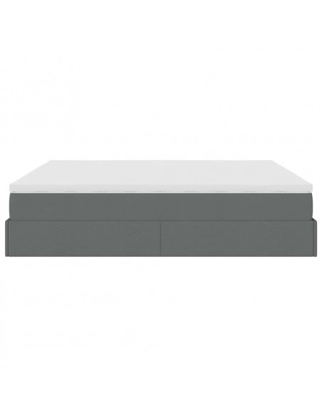 Struttura Letto Pouf con Materasso 180x200 cm in Tessuto